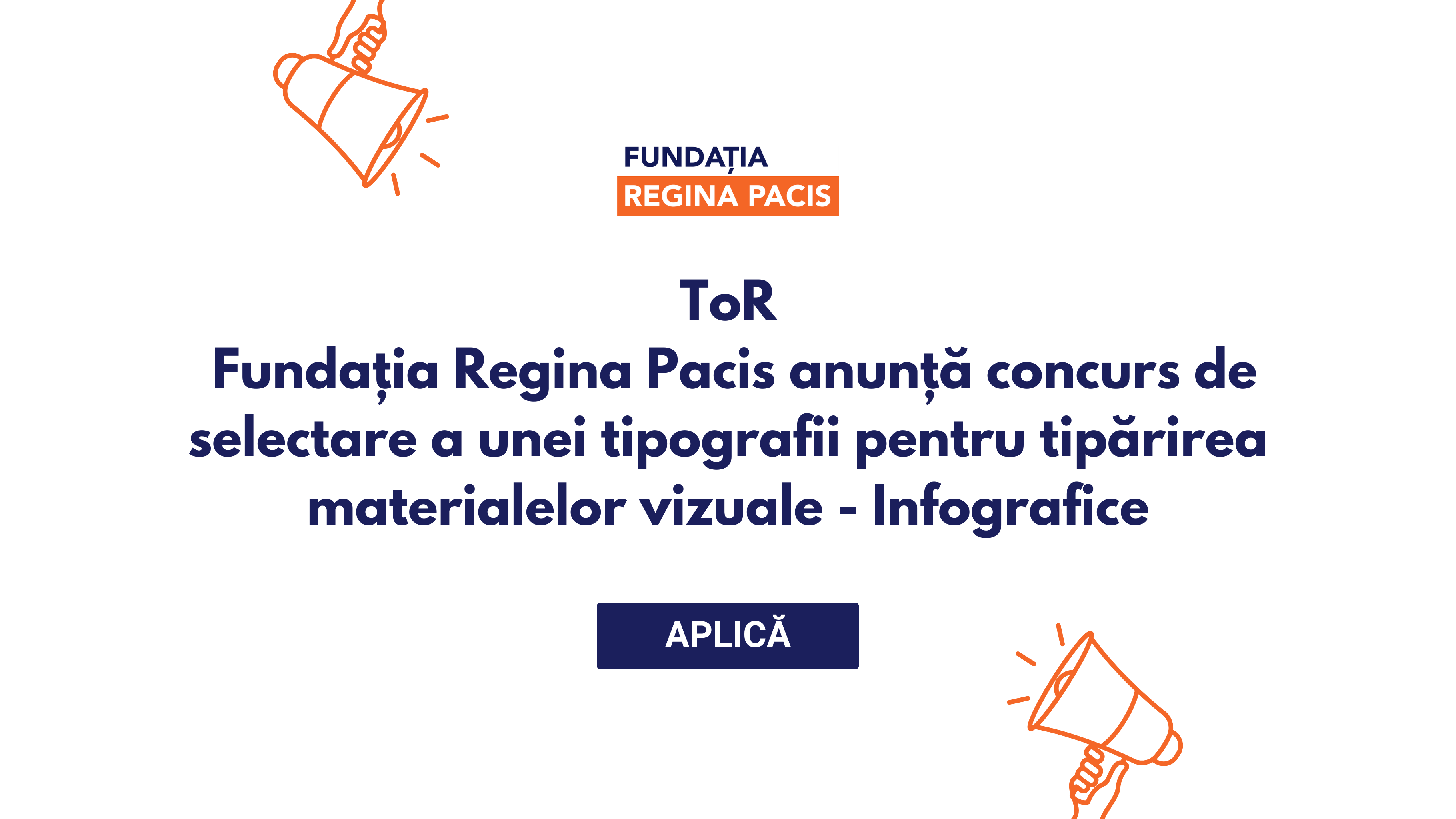 Fundația Regina Pacis anunță concurs de selectare a unei tipografii pentru tipărirea materialelor vizuale – Infografice
