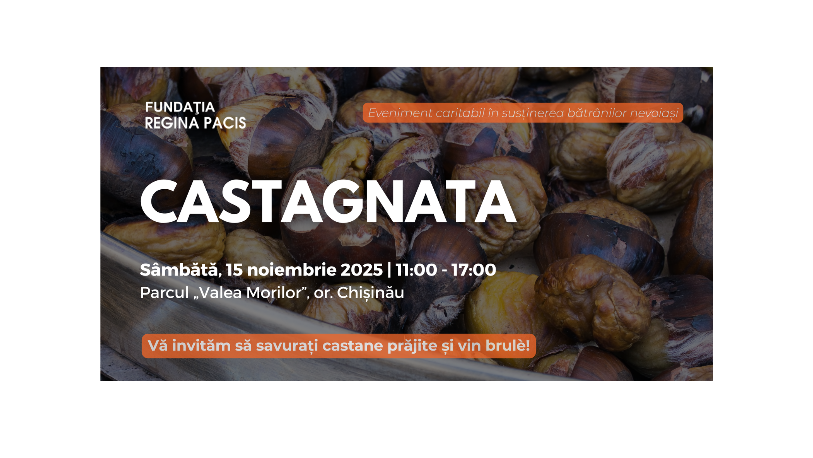 Vă invităm la „CASTAGNATA 2025”, un eveniment caritabil de toamnă